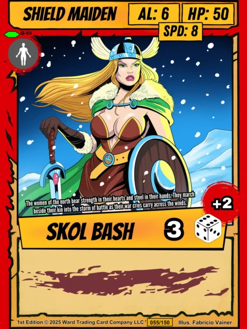 Alternative view of Shield Maiden Canvas Art Print from Ward TCG