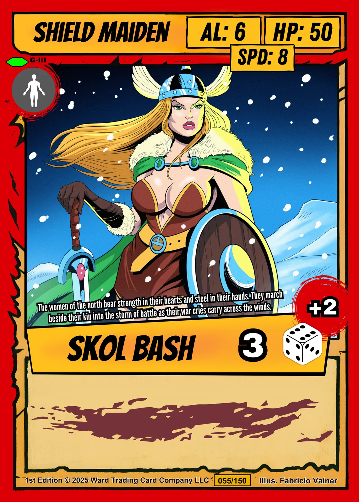 Shield Maiden Canvas Art Print from Ward TCG - Image 2