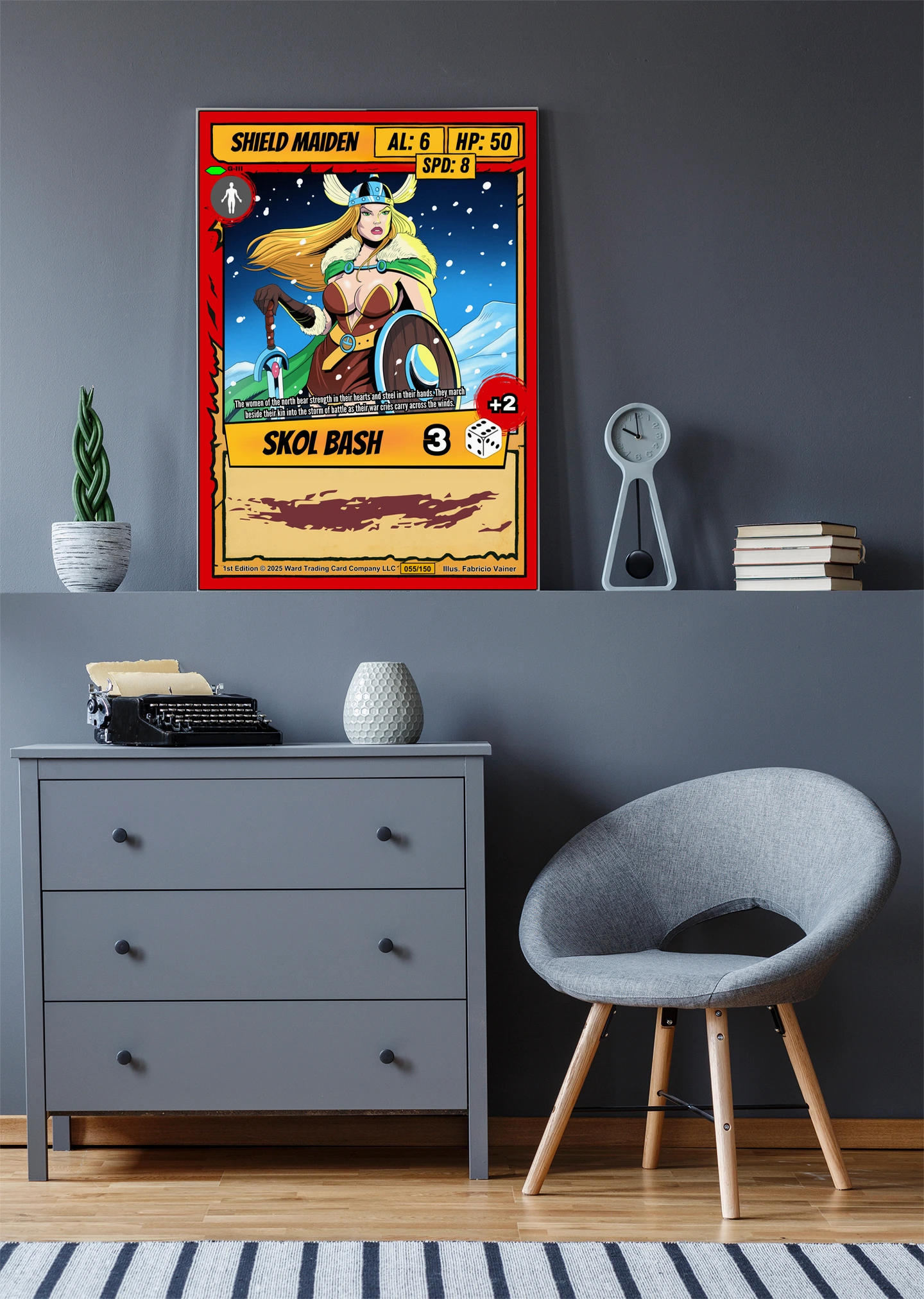 Shield Maiden Canvas Art Print from Ward TCG - Image 3