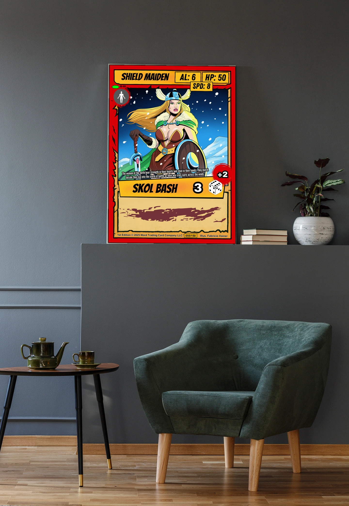 Shield Maiden Canvas Art Print from Ward TCG - Image 4