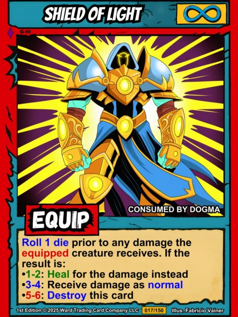 Alternative view of Shield Of Light Fantasy Art Print from Ward TCG