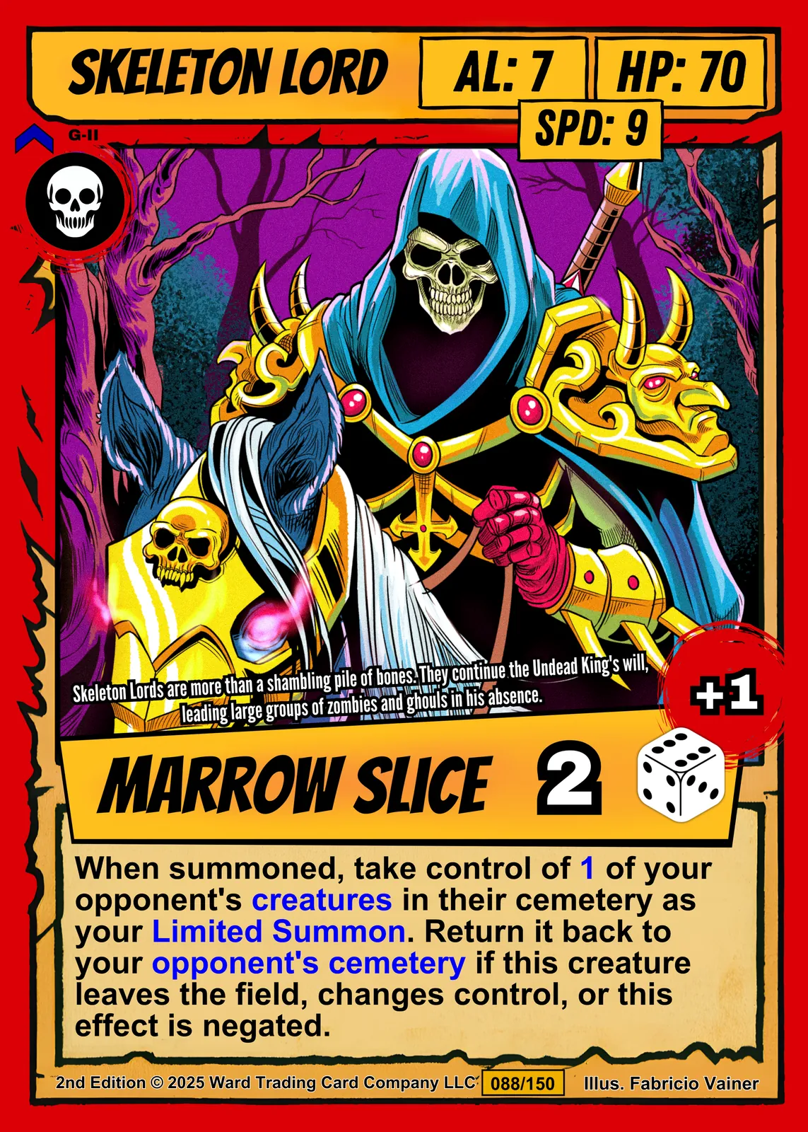 Skeleton Lord Canvas Art Print from Ward TCG - Image 2