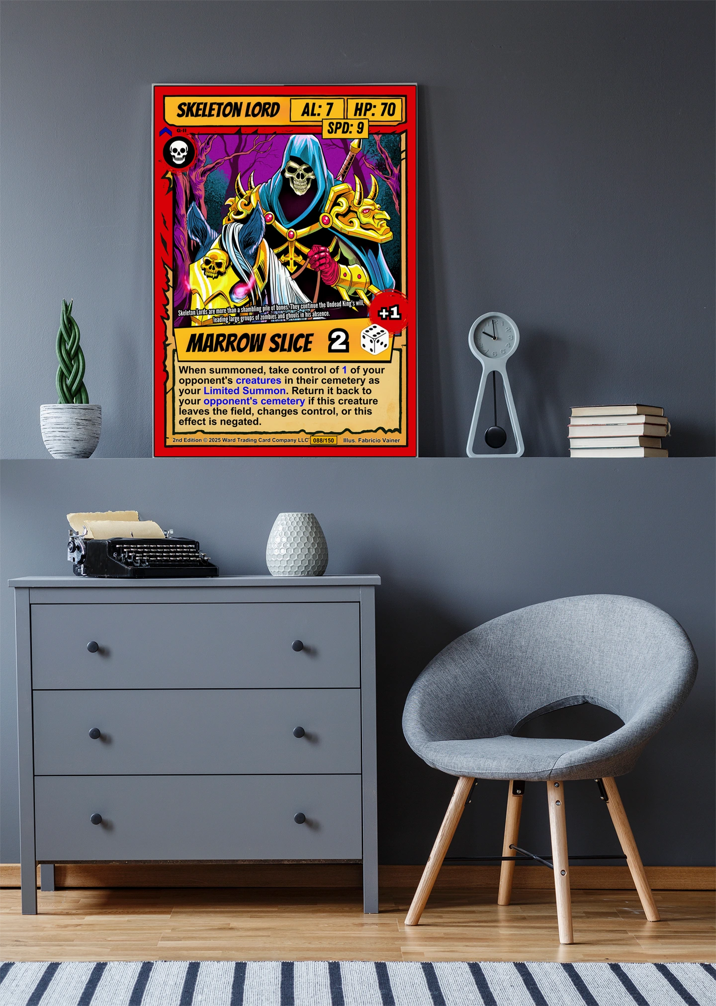 Skeleton Lord Canvas Art Print from Ward TCG - Image 3