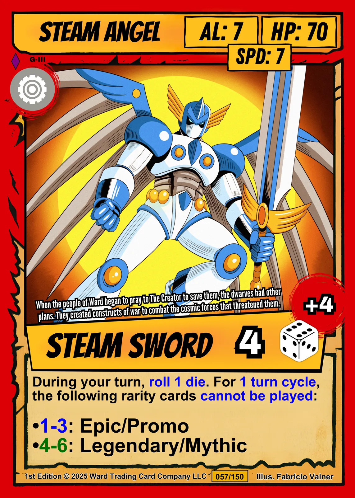 Steam Angel Fantasy Canvas Artwork from Ward TCG - Image 2