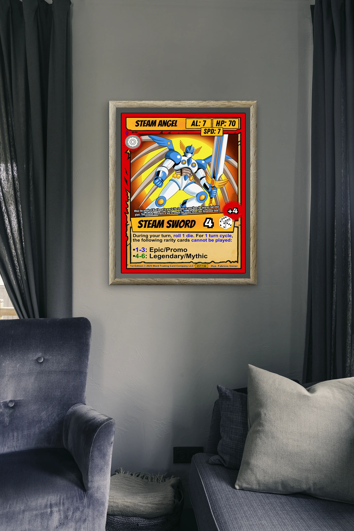 Steam Angel Fantasy Canvas Artwork from Ward TCG