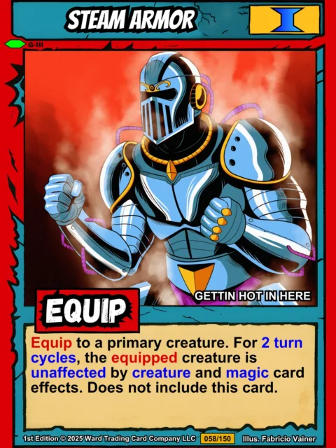 Alternative view of Steam Armor Fine Art Canvas from Ward TCG