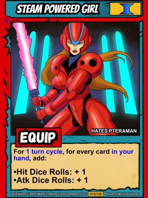 Alternative view of Steam Powered Girl Canvas Art Print from Ward TCG