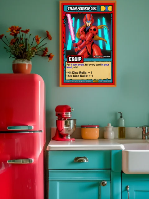 Steam Powered Girl Canvas Art Print from Ward TCG