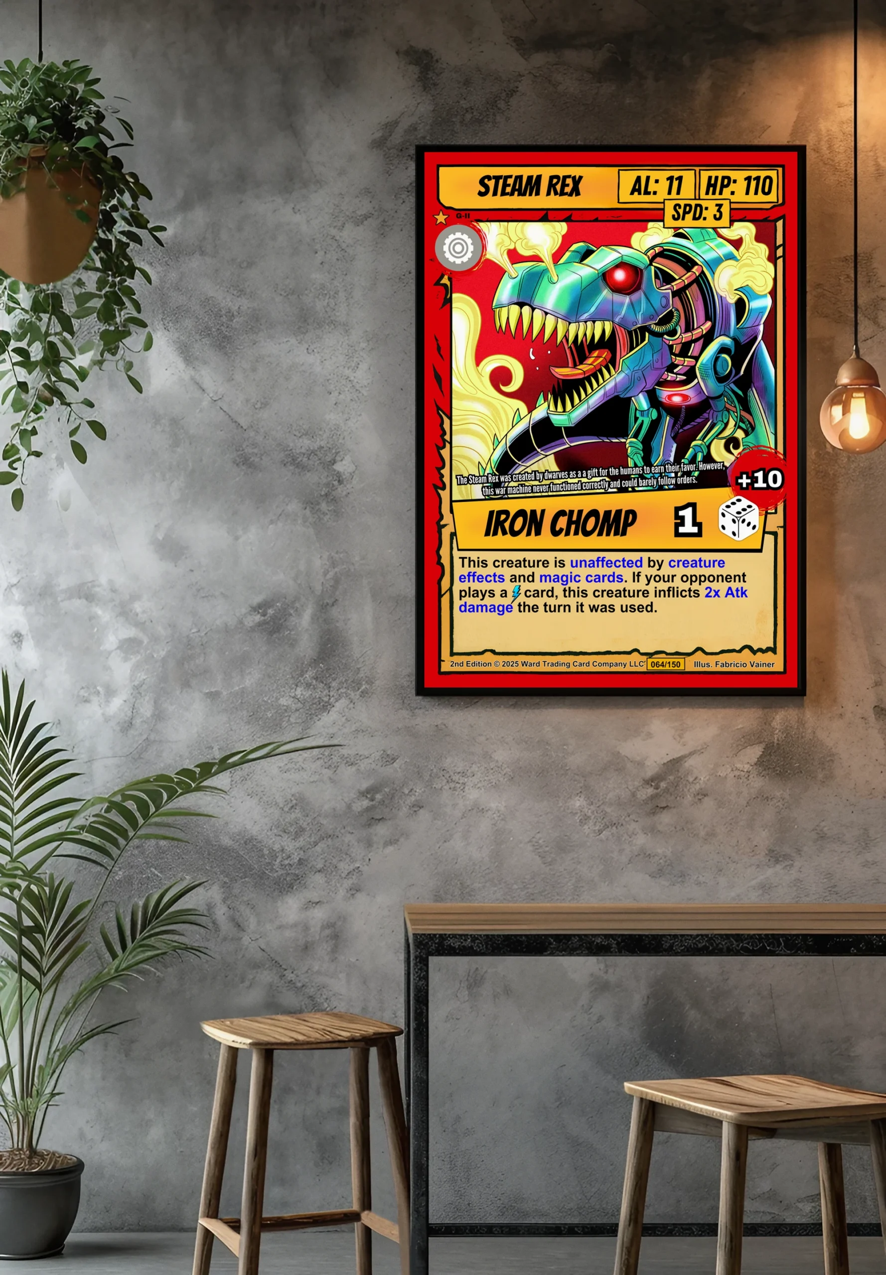 Steam Rex Fine Art Canvas from Ward TCG - Image 3