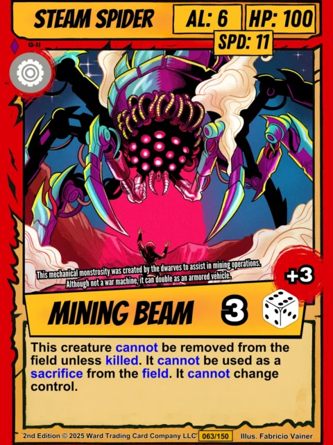 Alternative view of Steam Spider Fantasy Wall Art from Ward TCG