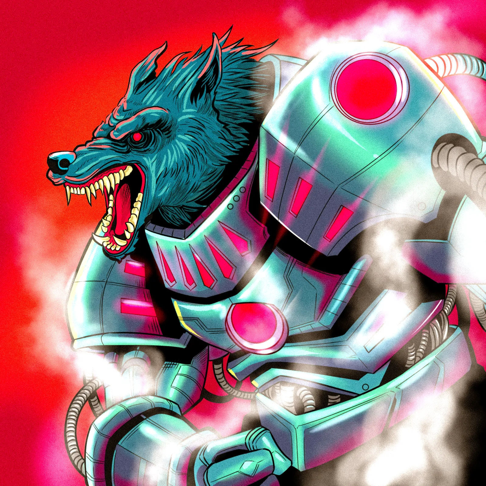 Steam Wolf Art Fantasy Art Print from Ward TCG - Image 2