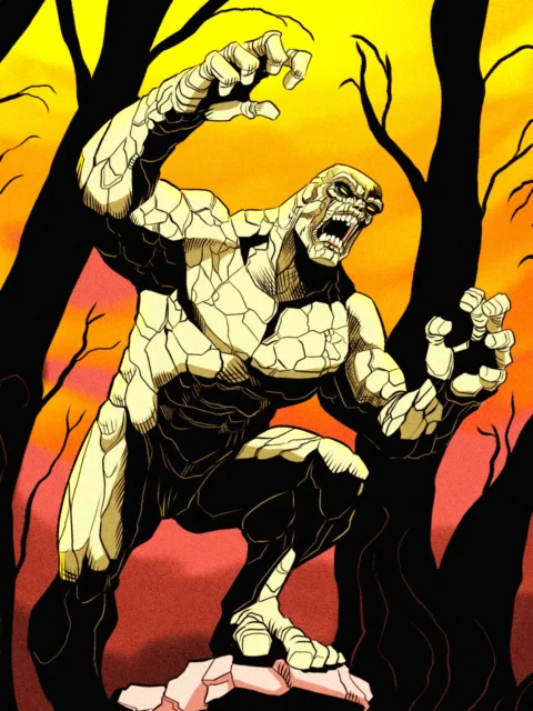 Alternative view of Stone Golem Art Canvas Print from Ward TCG