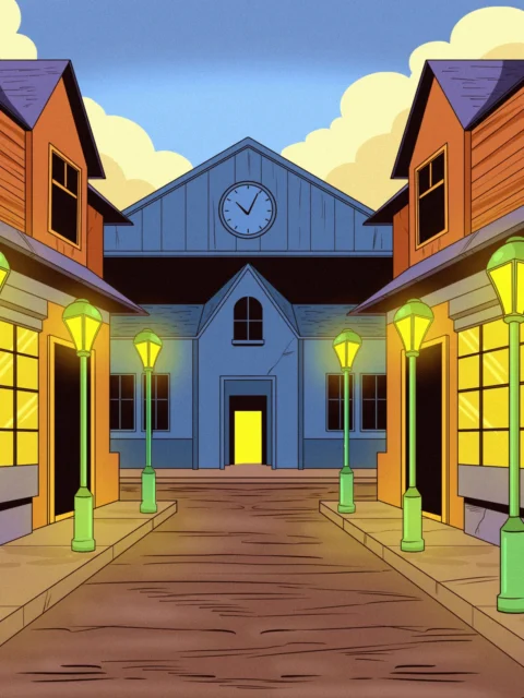 Alternative view of Street Light Art Fantasy Canvas Artwork from Ward TCG