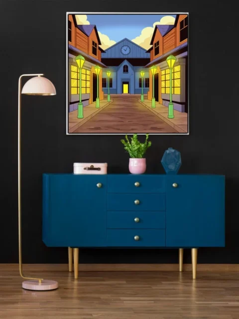 Street Light Art Fantasy Canvas Artwork from Ward TCG