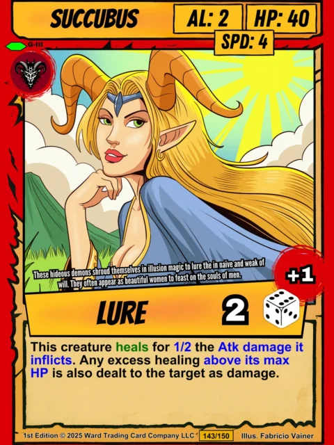 Alternative view of Succubus Canvas Print from Ward TCG