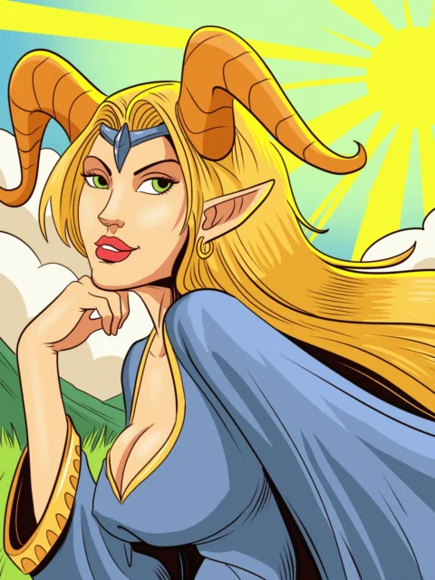 Alternative view of Succubus Art Fine Art Canvas from Ward TCG