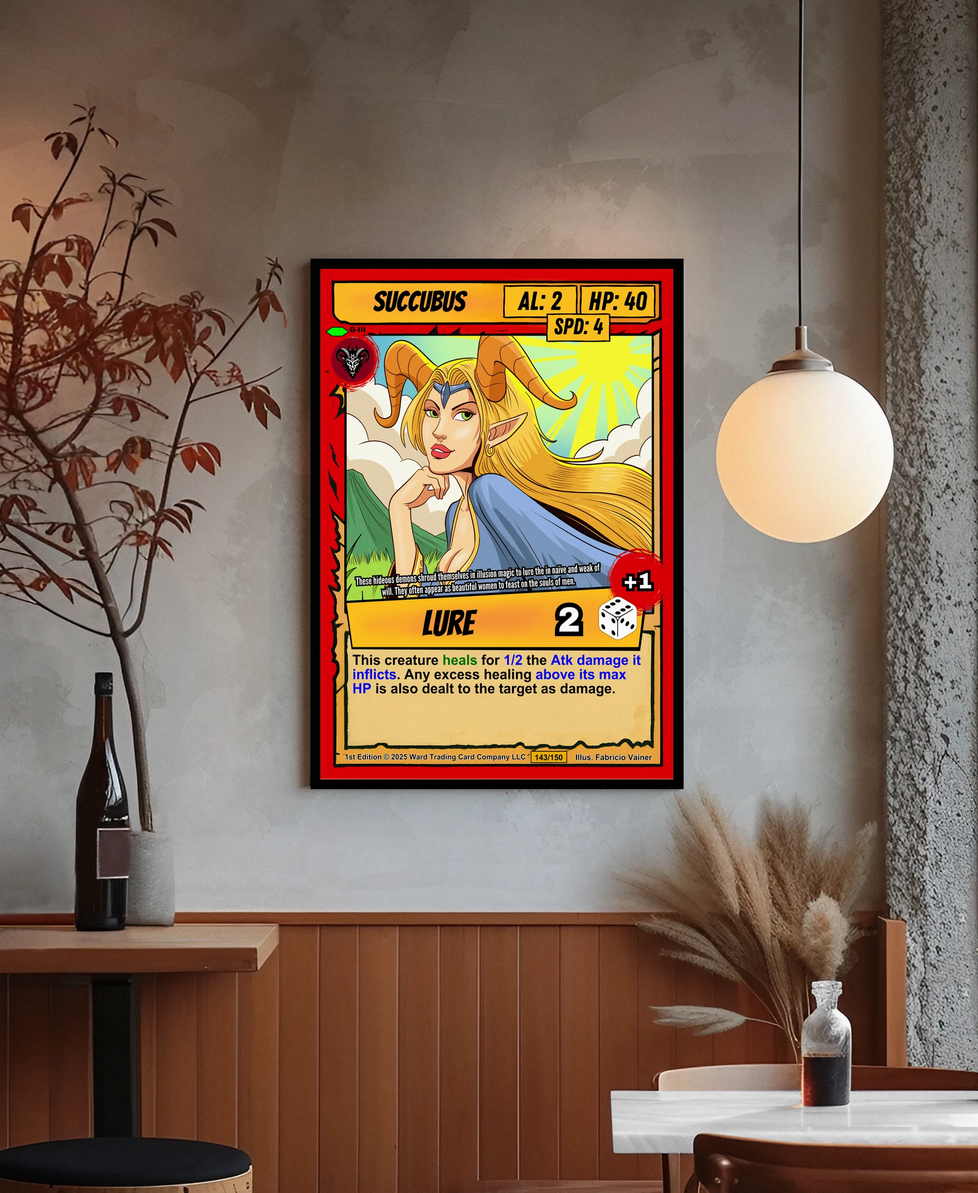 Succubus Canvas Print from Ward TCG