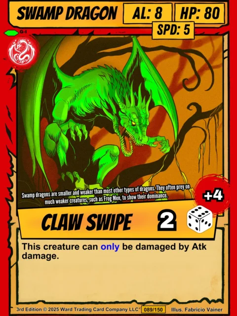 Alternative view of Swamp Dragon Canvas Wall Art from Ward TCG