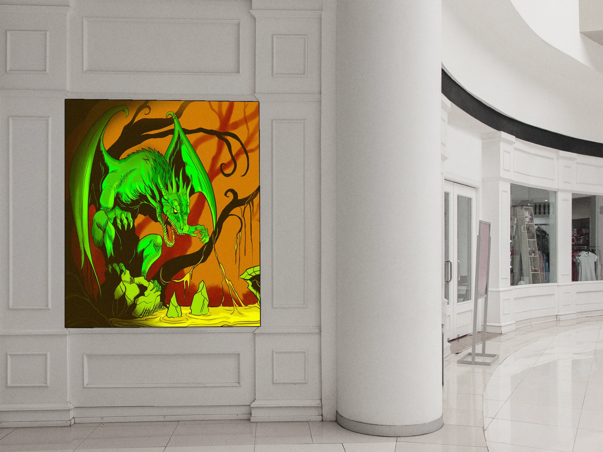 Swamp Dragon Art Fantasy Canvas Print from Ward TCG - Image 5