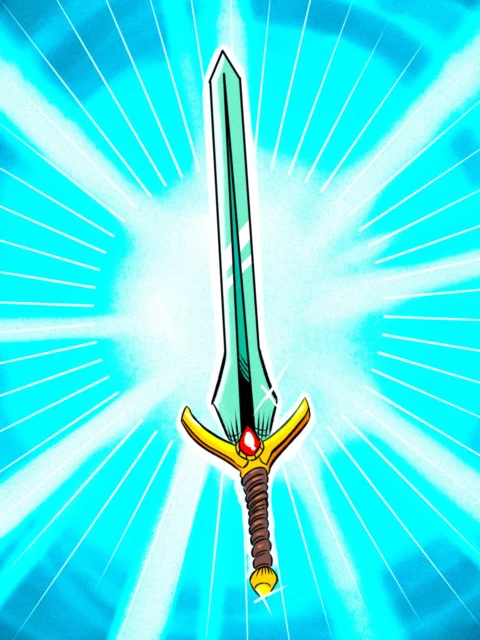 Alternative view of Sword Of Light Art Fantasy Canvas Artwork from Ward TCG