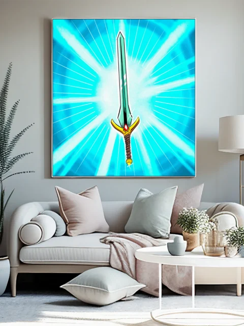 Sword Of Light Art Fantasy Canvas Artwork from Ward TCG
