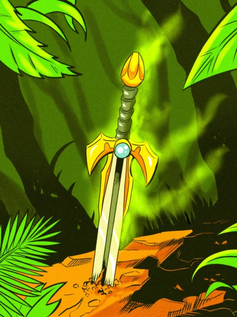 Alternative view of Sword Of The Jungle Art Fantasy Wall Art from Ward TCG