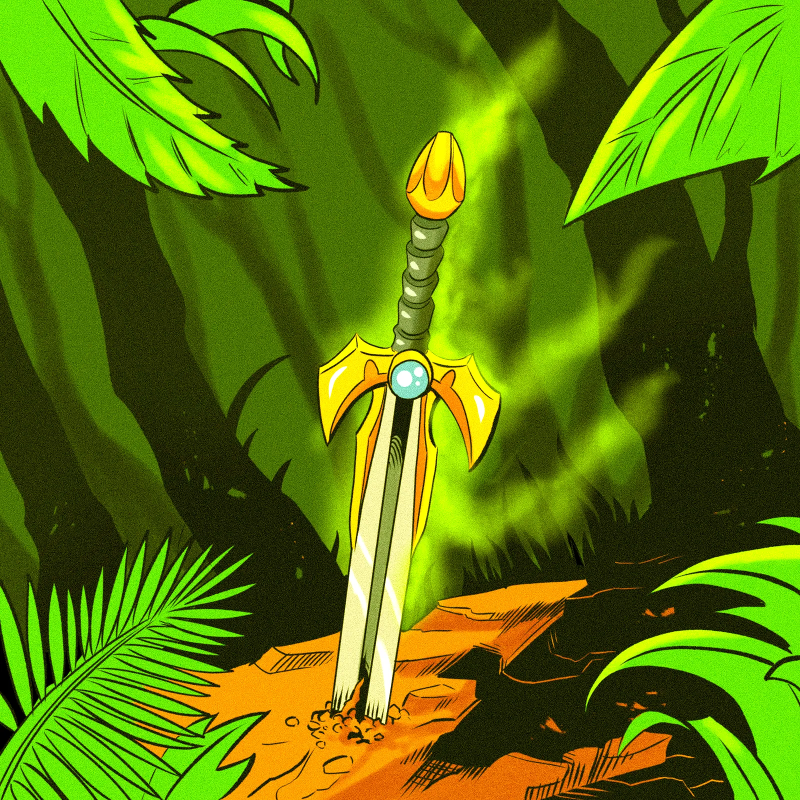 Sword Of The Jungle Art Fantasy Wall Art from Ward TCG - Image 2