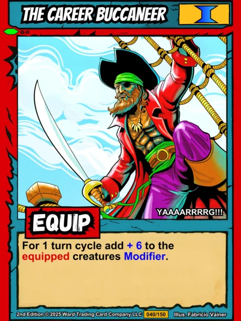 Alternative view of The Career Buccaneer Fine Art Canvas from Ward TCG