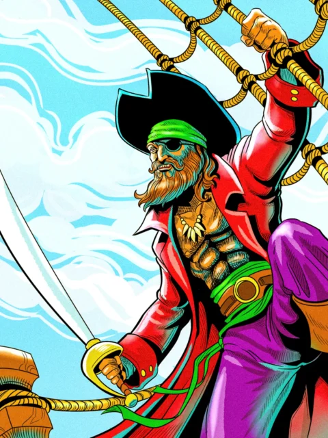 Alternative view of The Career Buccaneer Art Fine Art Canvas from Ward TCG