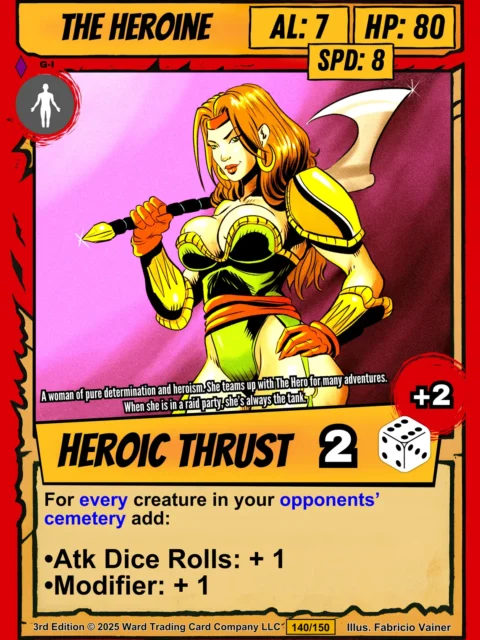 Alternative view of The Heroine Fantasy Canvas Artwork from Ward TCG