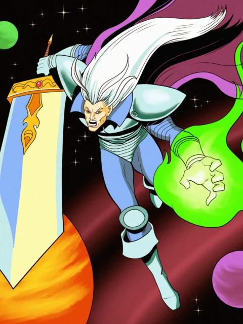 Alternative view of The Villain Alt Art Fantasy Canvas Print from Ward TCG