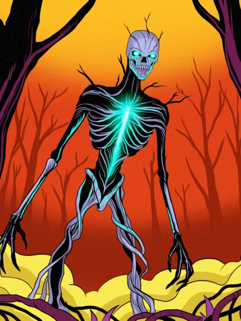 Alternative view of The Wither Art Fantasy Canvas Artwork from Ward TCG