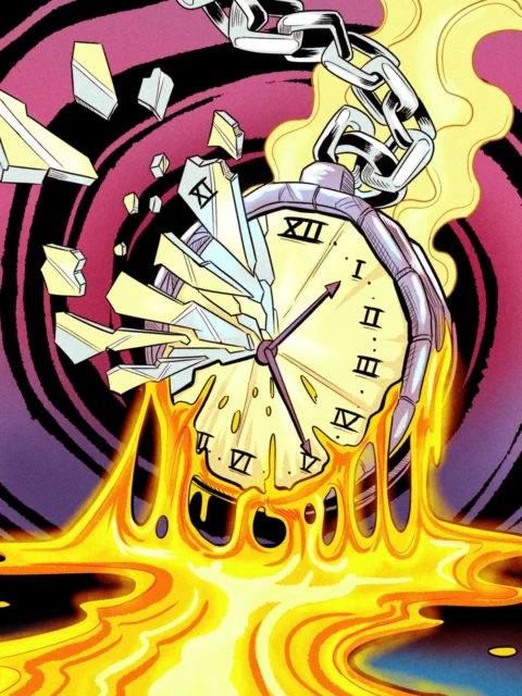 Alternative view of Time Melt Art Canvas Print from Ward TCG