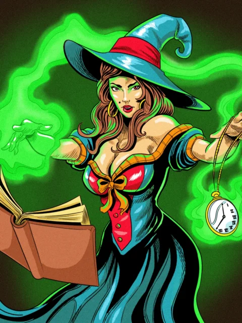 Alternative view of Time Witch Art Gallery Canvas Print from Ward TCG