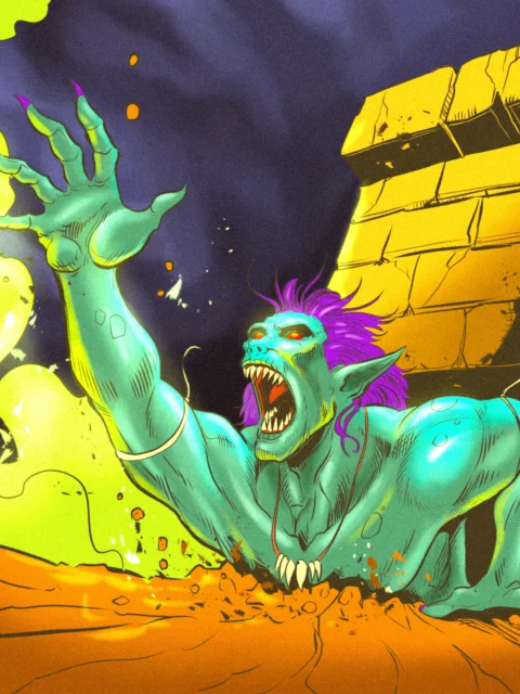 Alternative view of Troll Regeneration Art Fantasy Wall Art from Ward TCG