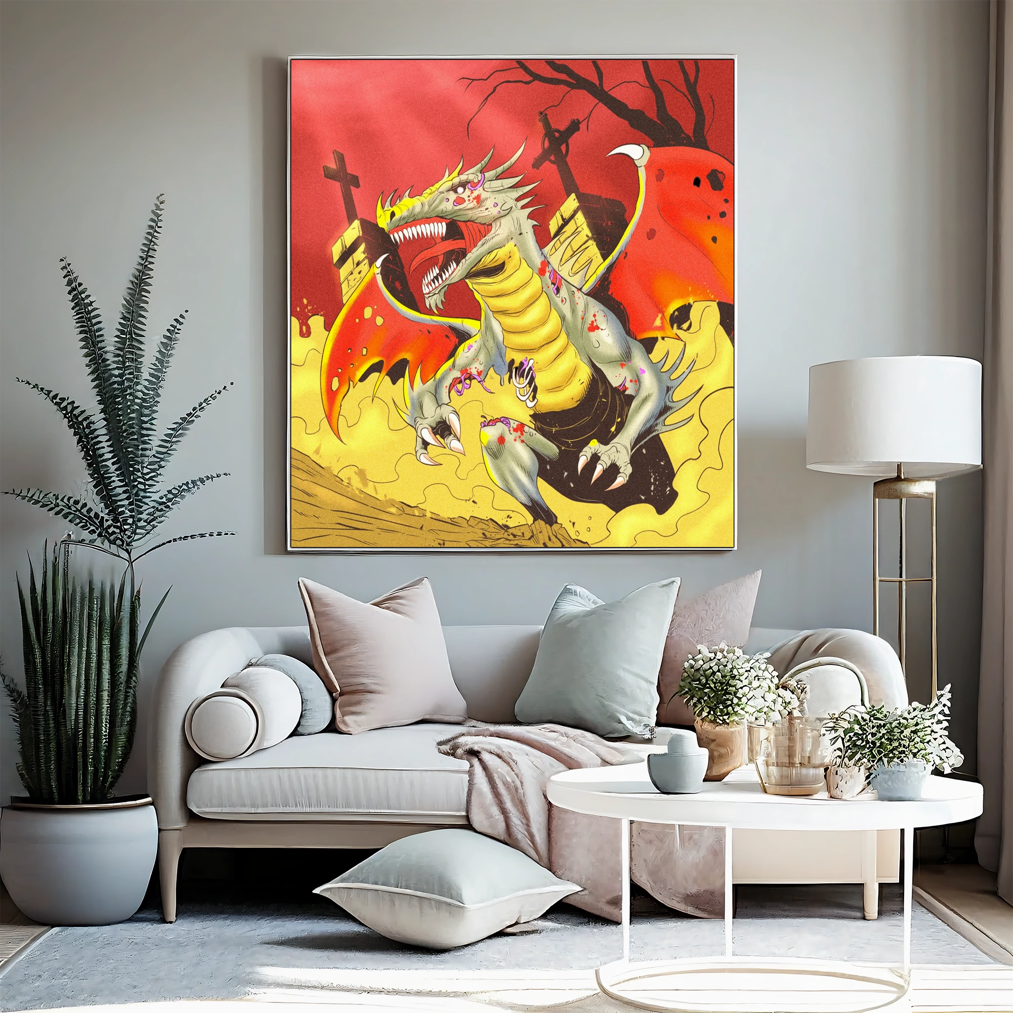 Undead Dragon Art Canvas Wall Art from Ward TCG - Image 5