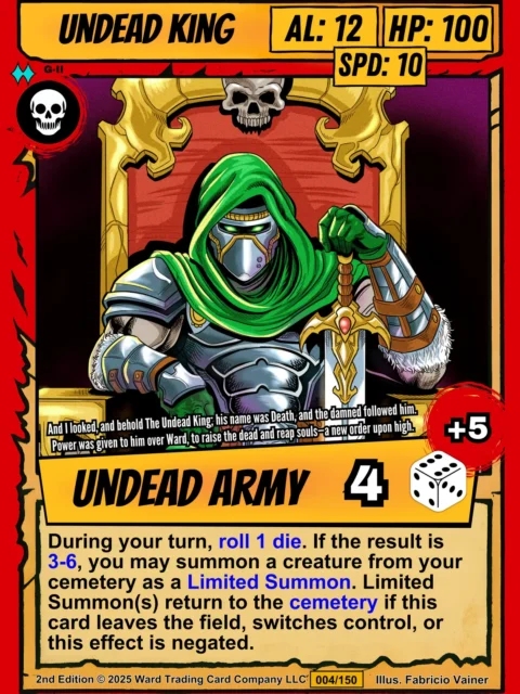 Alternative view of Undead King Fine Art Canvas from Ward TCG