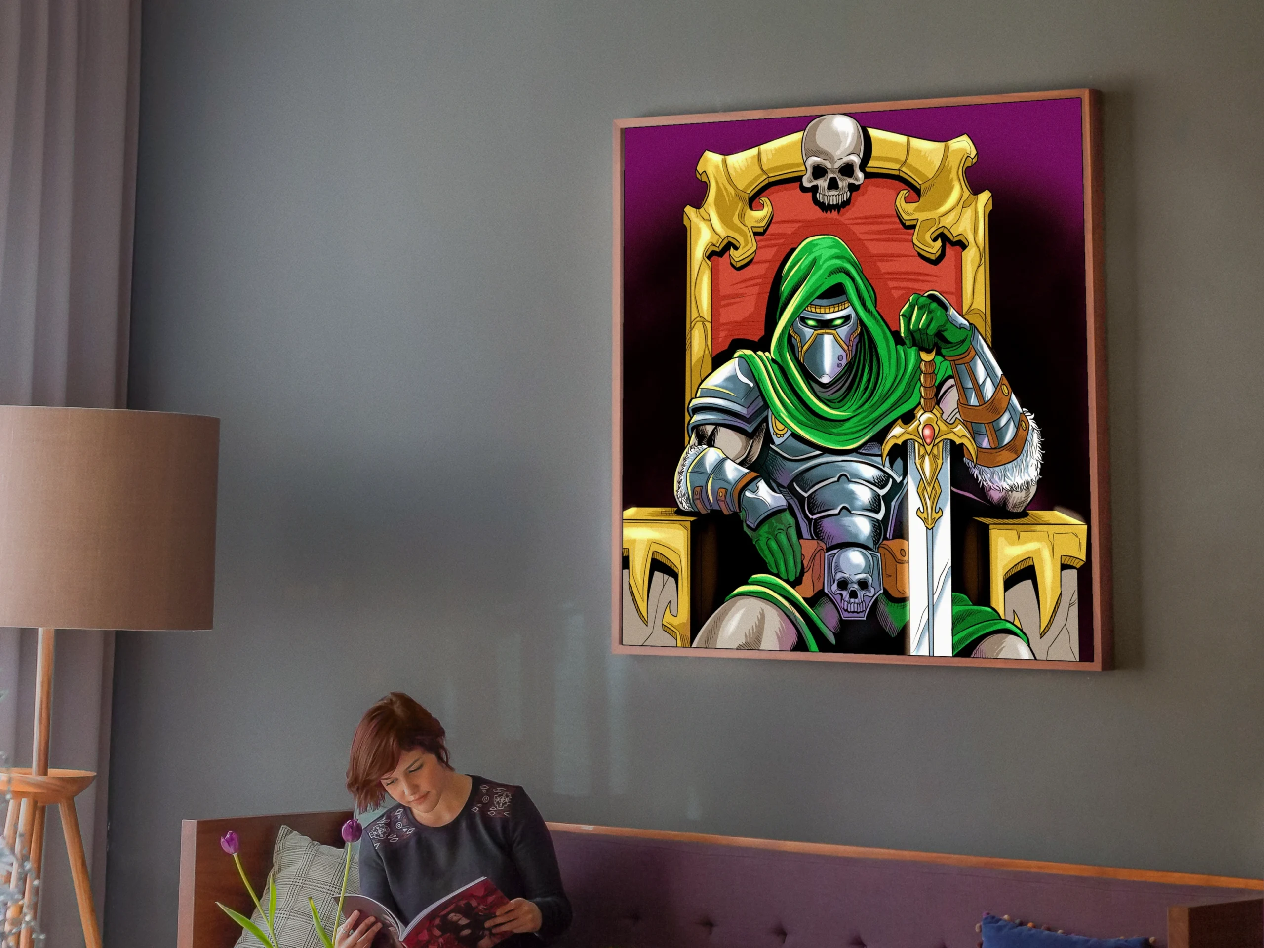 Undead King Art Fantasy Canvas Artwork from Ward TCG - Image 5