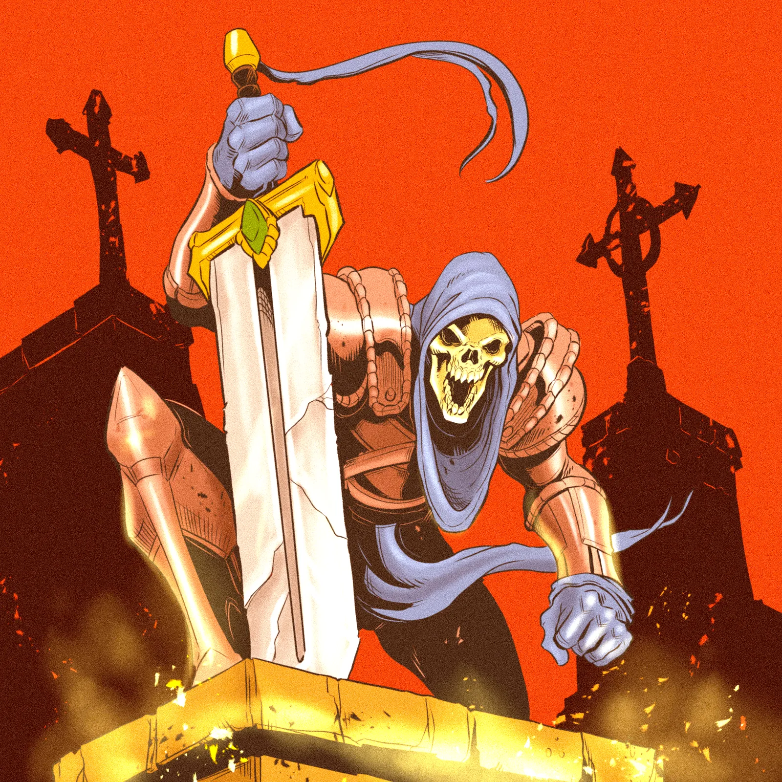 Undead Knight Art Gallery Archival Print from Ward TCG - Image 2