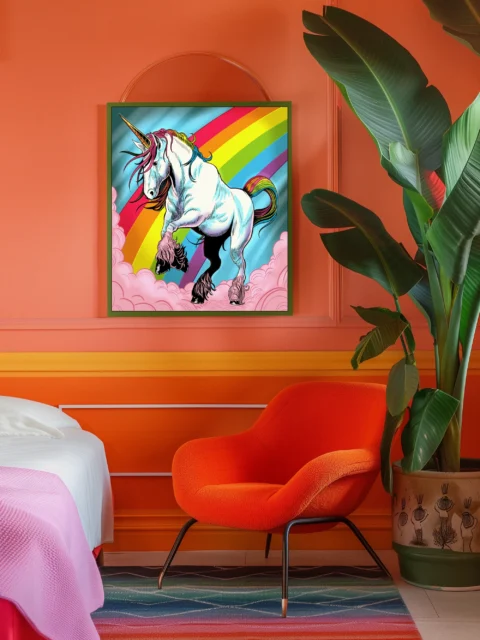 Unicorn Art Canvas Art Print from Ward TCG