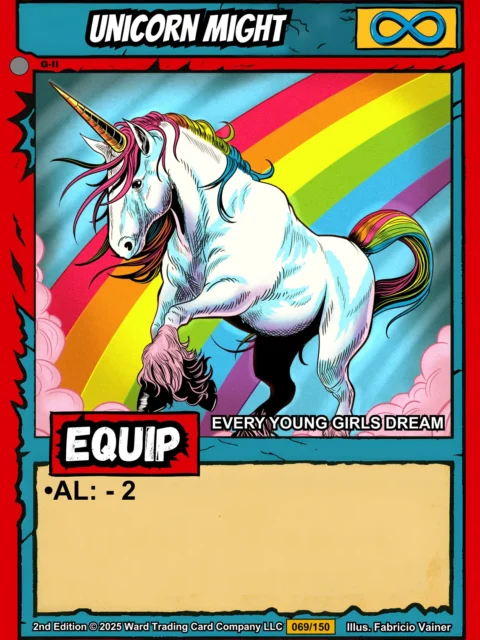 Alternative view of Unicorn Might Canvas Art Print from Ward TCG