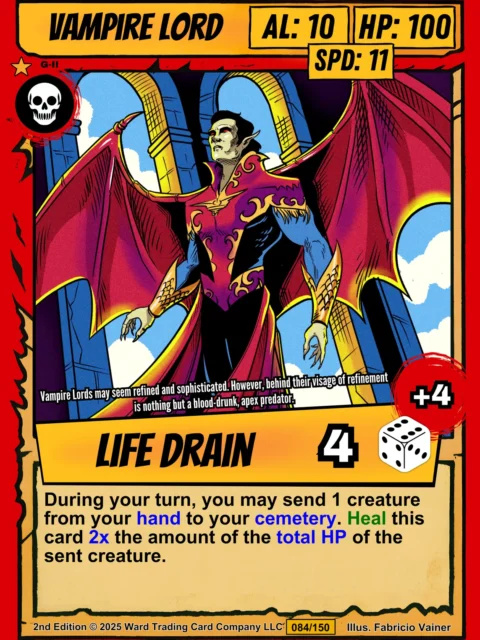 Alternative view of Vampire Lord Fantasy Art Print from Ward TCG