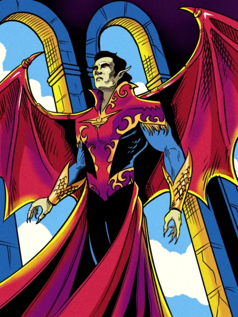 Alternative view of Vampire Lord Art Fantasy Art Print from Ward TCG