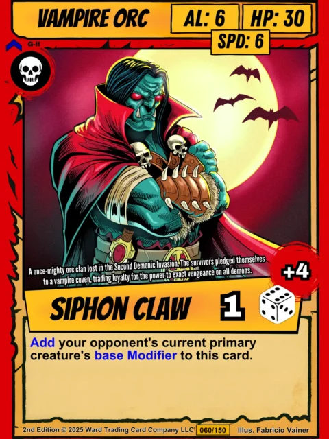 Alternative view of Vampire Orc Canvas Wall Art from Ward TCG