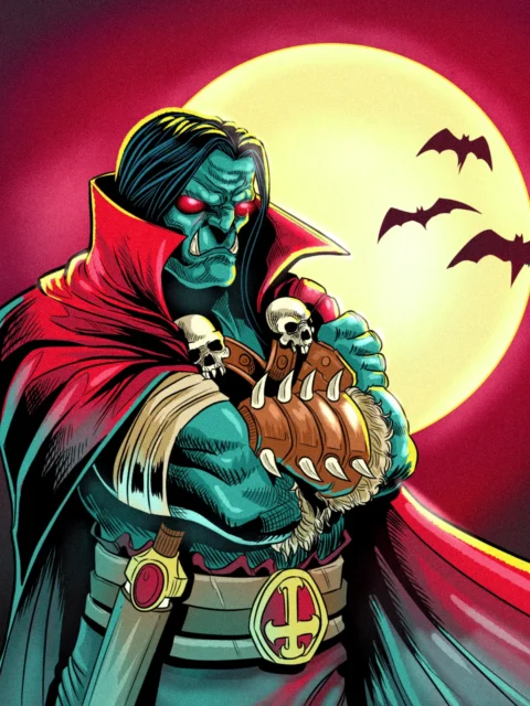 Alternative view of Vampire Orc Art Canvas Wall Art from Ward TCG