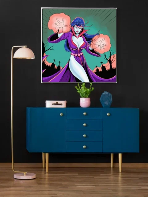 Vampire Queen Red Art Canvas Art Print from Ward TCG
