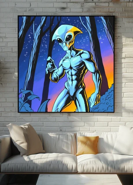 Visitor From Beyond Art Fantasy Canvas Print from Ward TCG