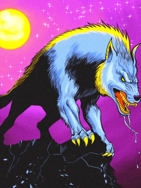 Alternative view of Warg Art Fantasy Canvas Artwork from Ward TCG