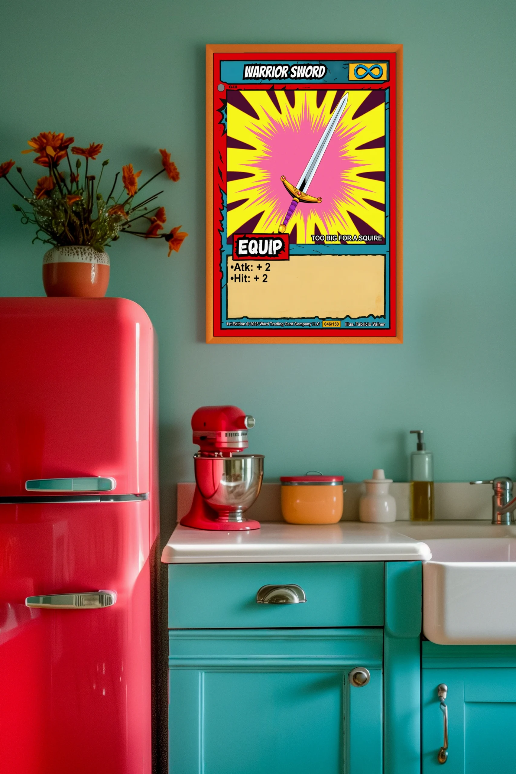 Warrior Sword Fantasy Canvas Print from Ward TCG - Image 3