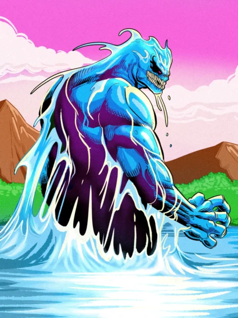 Alternative view of Water Elemental Art Gallery Canvas Print from Ward TCG
